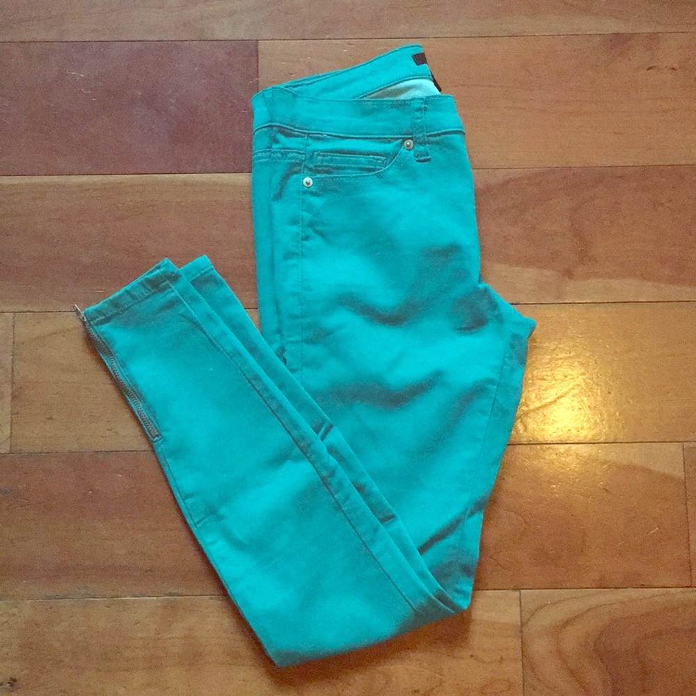 Forever 21 turquoise jeans